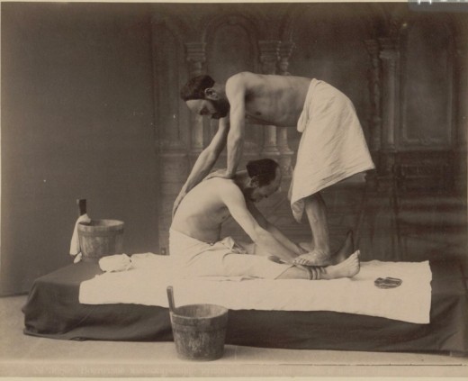 i1c207 MASSAGE IN TBILISI BATHS (1890)