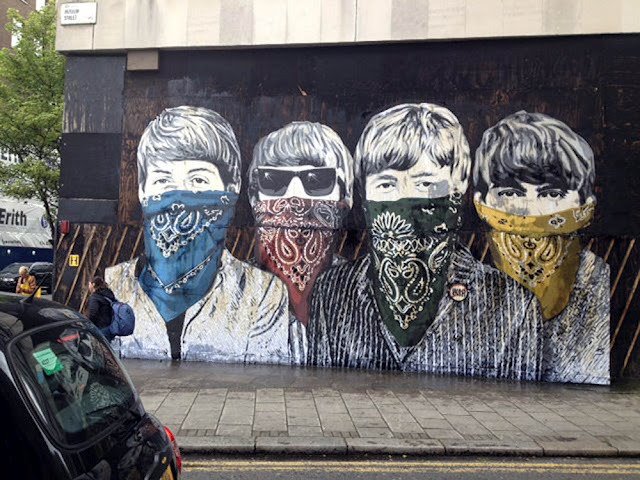 Mr. Brainwash: Beatles / Queen – Murals in London misterbrainwash murals london 01 Mr. Brainwash: Beatles / Queen – Murals in London
