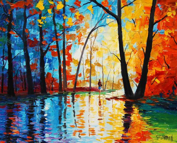 Beautiful Landscape Paintings by Graham Gercken rainy night by graham gercken600 484 Beautiful Landscape Paintings by Graham Gercken