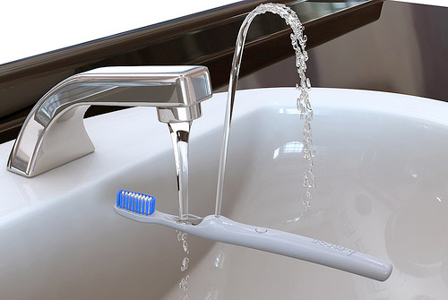 rinser toothbrush fountain enpundit 1 Toothbrush That Creates A Water Fountain 