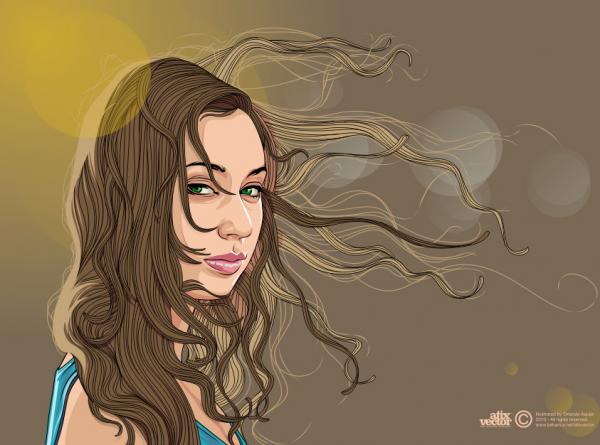 summer girl   vector version   by orlando aquije abarca600 445 Vector Art by Orlando Aquije Abarca