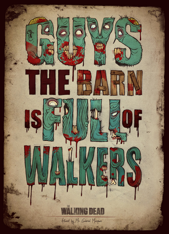 45 Remarkable Examples Of Typography Design #9 the walking dead l11 45 Remarkable Examples Of Typography Design #9