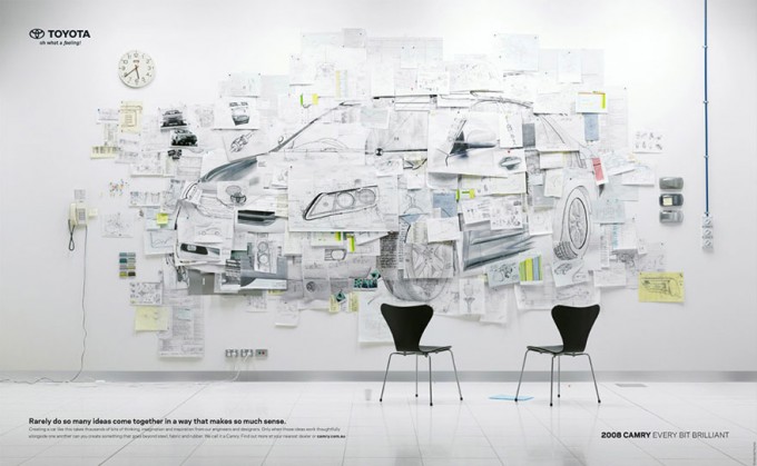Unbelievably Awesome Print Advertising Examples toyota camry awesome advertising ad Unbelievably Awesome Print Advertising Examples
