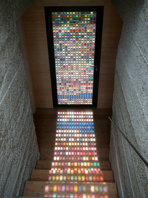 Pantone Stained Glass Window Door by Armin Blasbichler Studio. tumblr m4jlr0gTZ51qiqf01o1 500 Pantone Stained Glass Window Door by Armin Blasbichler Studio.