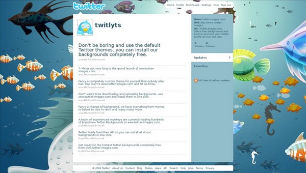 underwater fishes 30 Really Cute Twitter Backgrounds