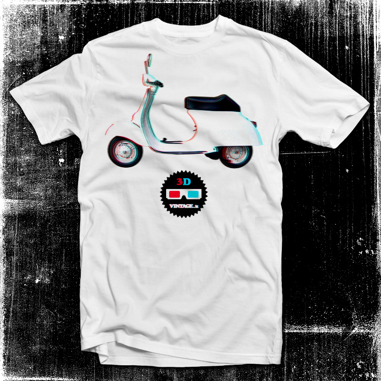 Vespa 3D t shirt vintage 2ruote vespa Vespa 3D t shirt