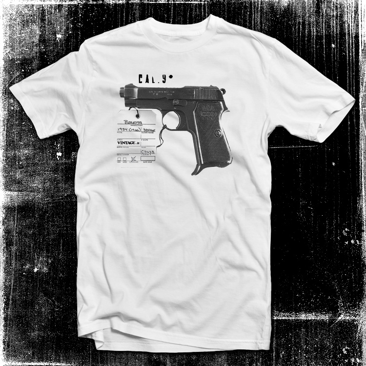 Beretta cal. 9 t shirt vintage neramilano beretta cal 9 Beretta cal. 9 t shirt