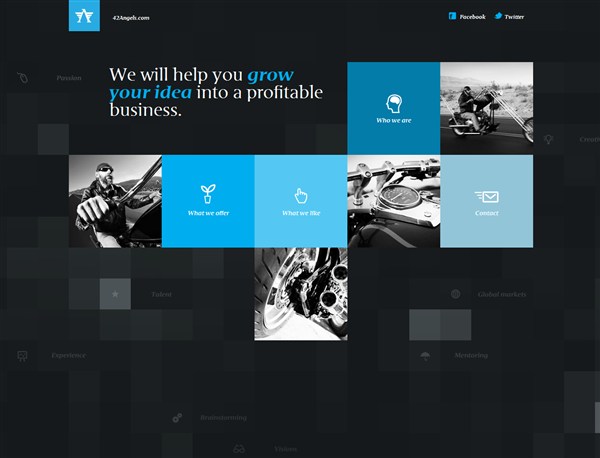 42angels 20+ Remarkable Dark Websites For Inspiration