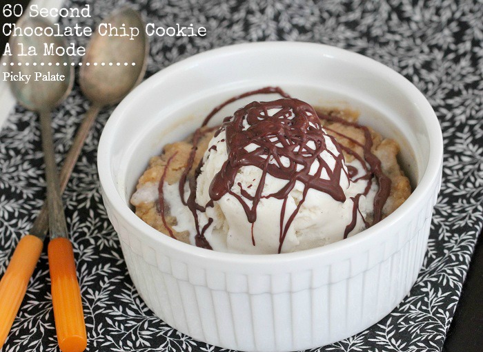 60 Second Chocolate Chip Cookie A la Mode 1 60 Second Chocolate Chip Cookie A la Mode