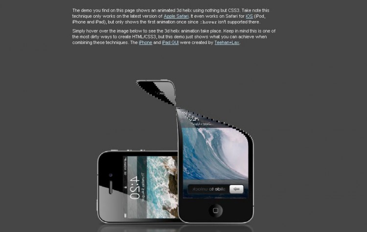 Animated CSS3 helix using 3d transforms 750x475 42 Showcase Of Useful CSS3 Tutorials And Techniques