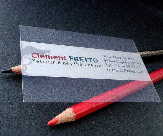 20+ Examples of Stunning and Transparent Business Card Design Clement Fretto 20+ Examples of Stunning and Transparent Business Card Design