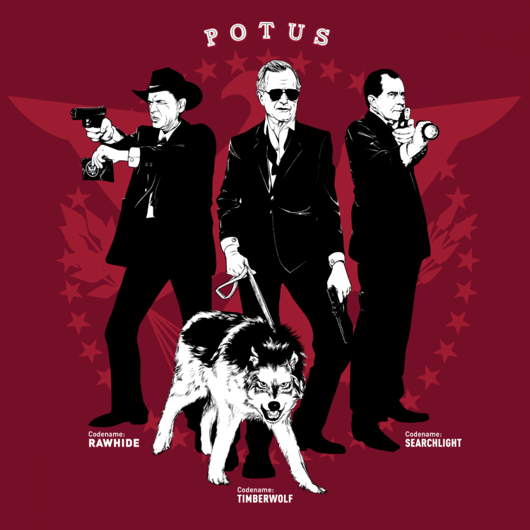 Ex Presidents As Badass Secret Agents POTUS Team Red art 750x750 Ex Presidents As Badass Secret Agents
