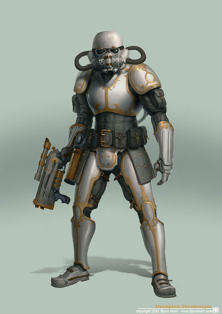 Superb Drawing Illustrations By Bjorn Hurri Steampunk Star Wars Stormtropper1 Superb Drawing Illustrations By Bjorn Hurri