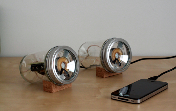 Mason Jars Turned Into Audio Speakers audiojar iphone 800 Enpundit Mason Jars Turned Into Audio Speakers