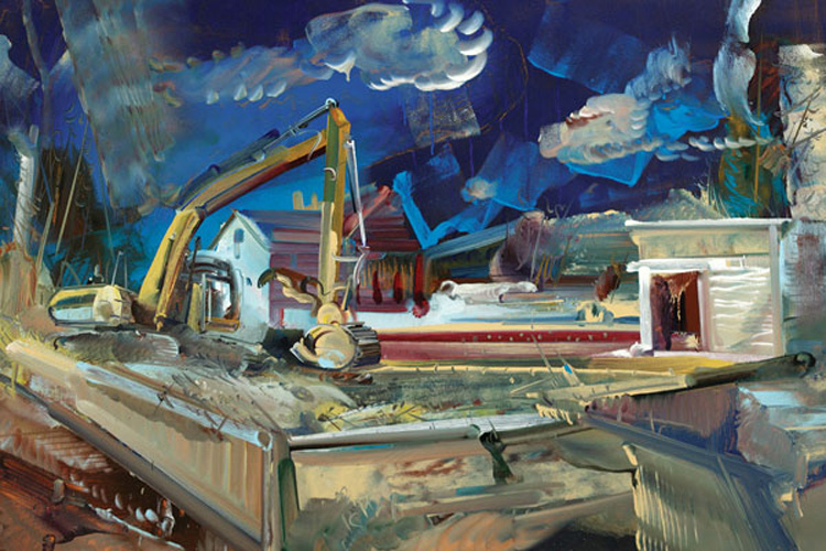 Paintings by David Brewster barn flattened to ground Paintings by David Brewster