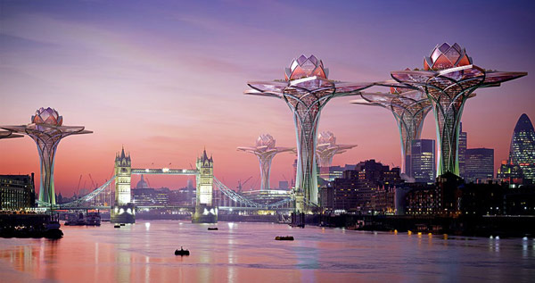 Lotus Inspired Skyscrapers City in the Sky by Megatropolis c03d5 sky city megatropolis01 Lotus Inspired Skyscrapers City in the Sky by Megatropolis