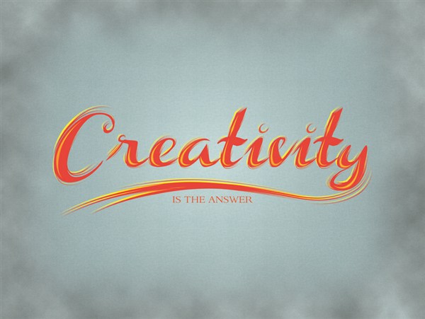 creativity is the answer 30 Inspirational Typography Designs