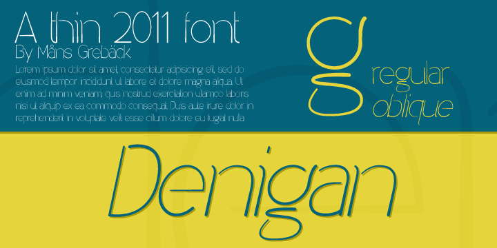 40+ Free Thin Fonts denigan 40+ Free Thin Fonts