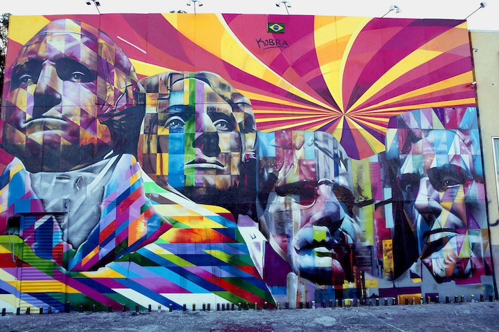  L.A.s Giant Mount Rushmore Street Mural
