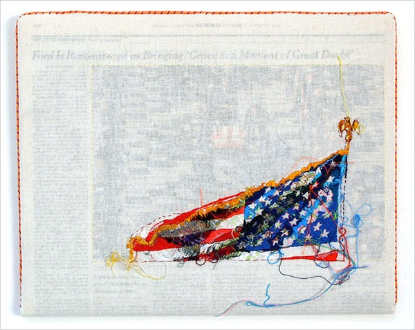embroided new york times 02 Hand Embroidered Issues of The New York Times by Lauren DiCioccio
