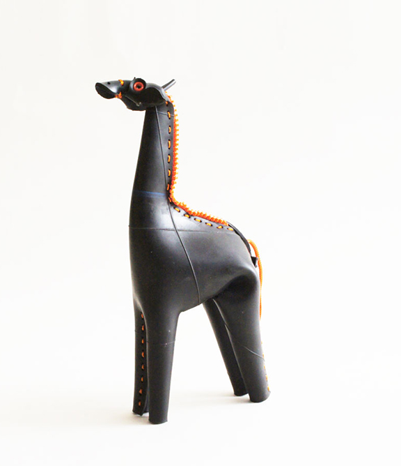 Animal figurines made from recycled rubber tires Animal figurines made from recycled rubber tires