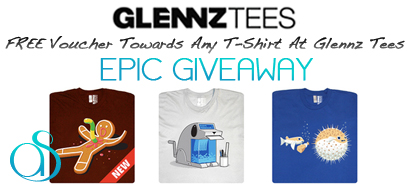 glennztees glenn jones free tee shirt voucher giveaway epic 2012 407x190 Epic T Shirt Giveaway – Win A $30 Voucher For FREE GLENNZ TEES Shirts!