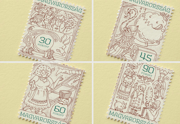 Stamp design for hungarian folk tales by Boglárka Nádi i1c134 Stamp design for hungarian folk tales by Boglárka Nádi