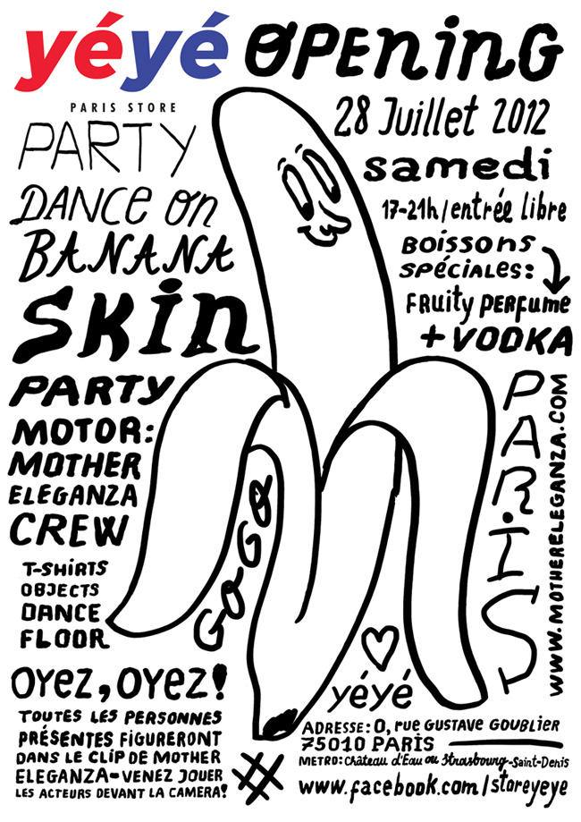 invitation YéYé opening in Paris