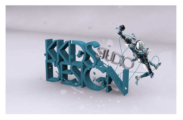 kkids 1 50 More Amazing 3D Typography Works : Inspiration