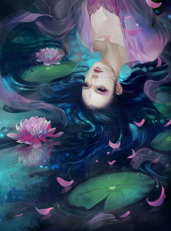 lotus by yingxi chu594 800 Digital Art by Yingxi Chu