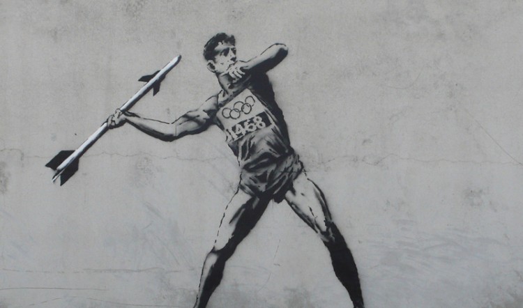 mis2 750x442 Banksy takes on the Olympics