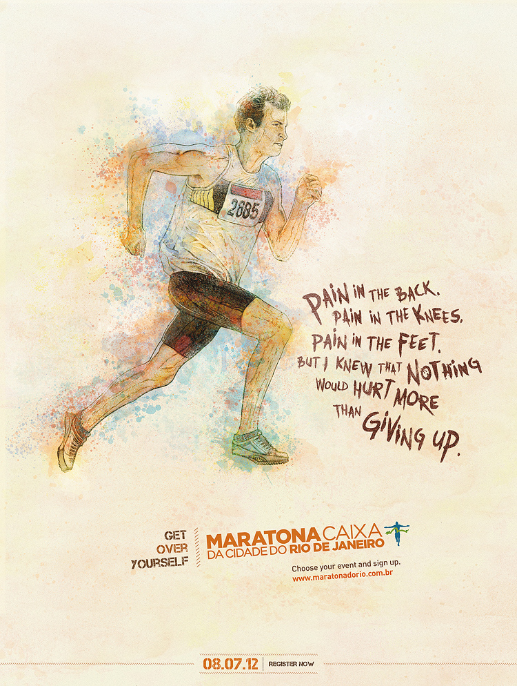 Get Over Yourself Rio de Janeiros Marathon Campaign pain 750 Get Over Yourself Rio de Janeiros Marathon Campaign