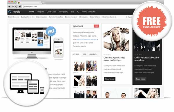 Music Free Responsive Joomla 2.5 Template responsive joomla 2 5 template Music Free Responsive Joomla 2.5 Template
