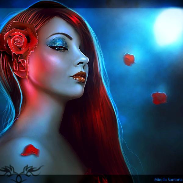 Digital Art by Mirella Santana rose red by mirella santana600 600 Digital Art by Mirella Santana