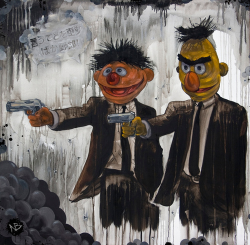 tumblr m6lqscwadj1qiqf01o1 500 Pulp Fiction Sesame Street