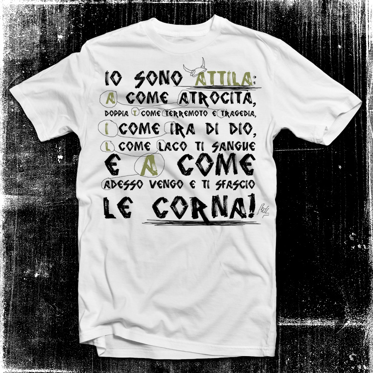 Attila t shirt vintage parole2 attila Attila t shirt