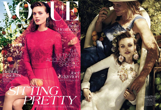 89caa bella Bella Heathcote Covers Vogue Australia September 2012