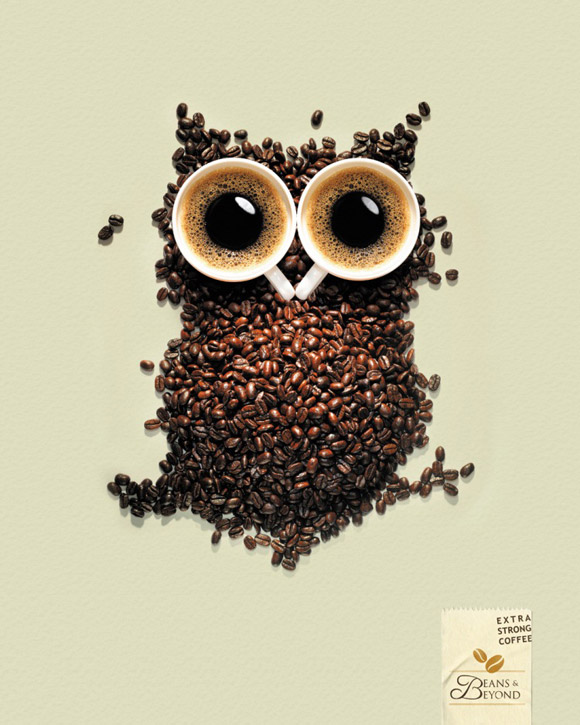 Coffee owl A creative ad for Extra Strong Coffee Coffee owl