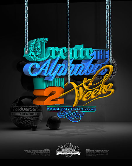 ALPHATYPOGRAPHY by NeilDuerden DL Alphatypography.com   The digital alphabet created in 2 weeks.