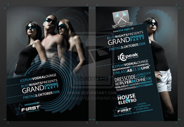 BLVD Nights Flyer Flyer Designs Fresh and Sizzling   Inspiration for Designers