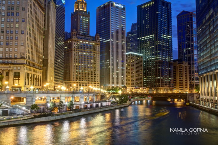 Chicago River at Dusk by Kamila Gornia DSC 0186 87 89 90 800px 750x499 Chicago River at Dusk by Kamila Gornia