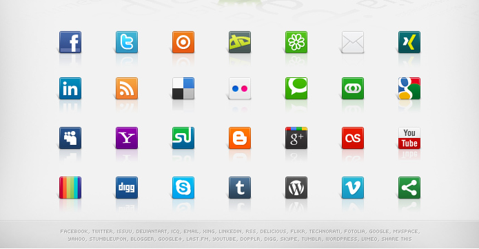 Free SocialBookmarking Icons Set Free SocialBookmarking Icons Set