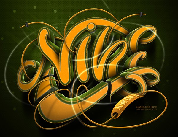 Beautiful Nike Typography works Marceloschultz 02 Beautiful Nike Typography works