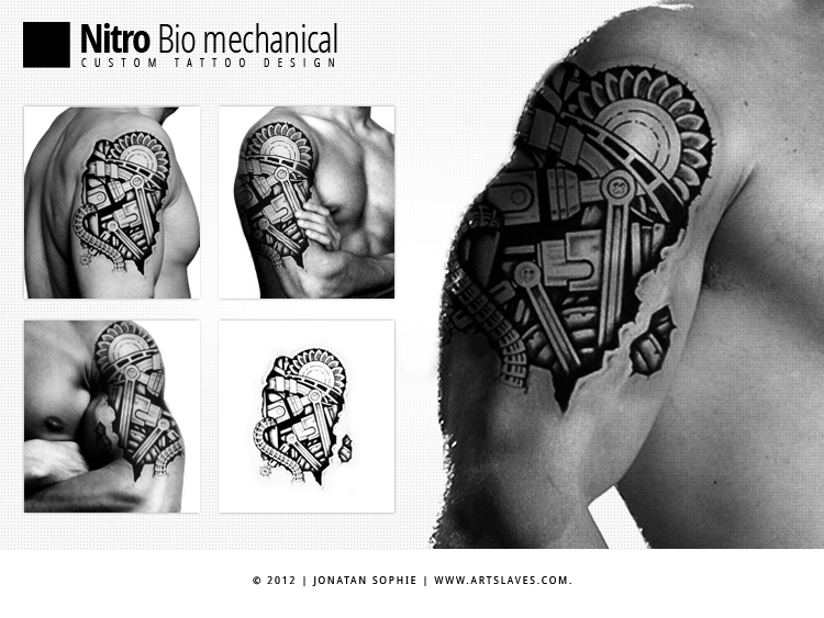 Nitro Bio Mechanical Tattoo Nitro Tattoo design1 artslaves Nitro Bio Mechanical Tattoo