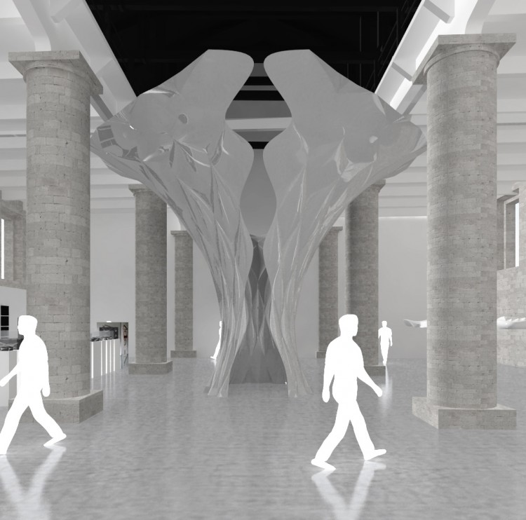 ZHA Arum Installation in context Venice 2012 750x742 Zaha Hadid will be in Venice Biennale