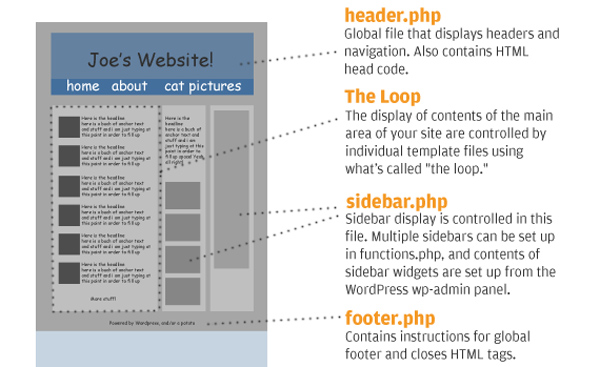 anatomy wordpress themes yoast Wordpress Theme Anatomy [Infographic]