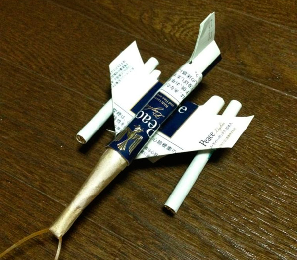cigarette pack jet 1 Cigarette Packs Converted into Fighter Jets