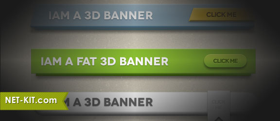 free 3d web banners psd 10 Premium Free PSD Banner Ad Sets
