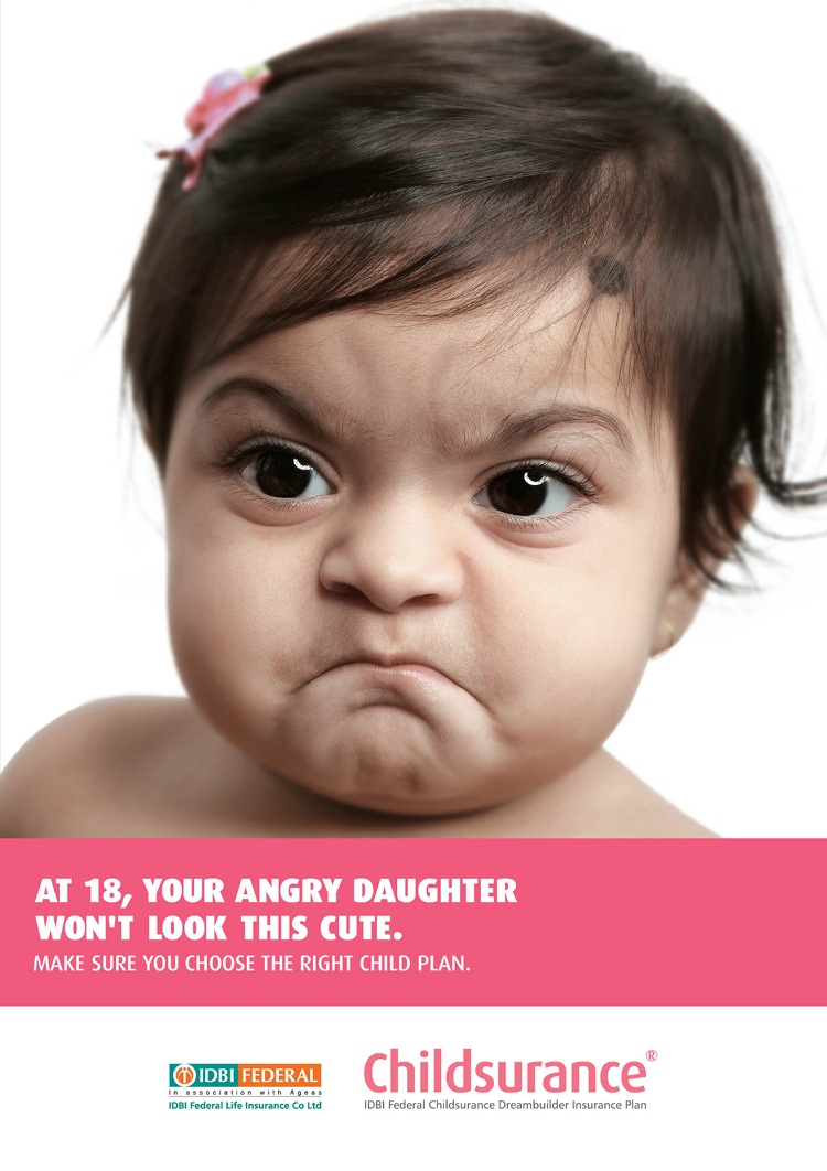 18 Creative Advertising Campaigns Featuring Cute Babies idbi 3 18 Creative Advertising Campaigns Featuring Cute Babies