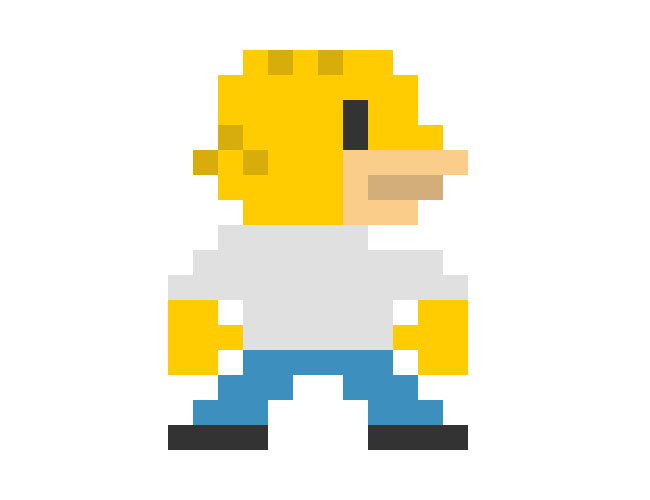  Pixelated Cartoon Characters